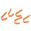 Shires Ezi-Kit Small Stable Hooks - Orange